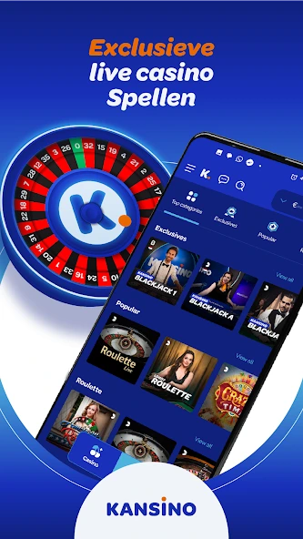 Kansino app voor mobiel casino